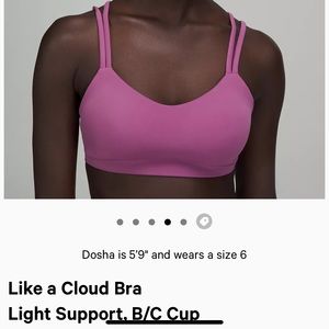 Lululemon Like A Cloud Bra Vintage Plum Size 10 NWT